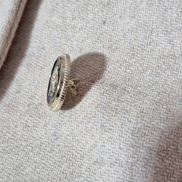 NWOT Zara sand double breasted statement button cropped pea coat, XL - Picture 16 of 16